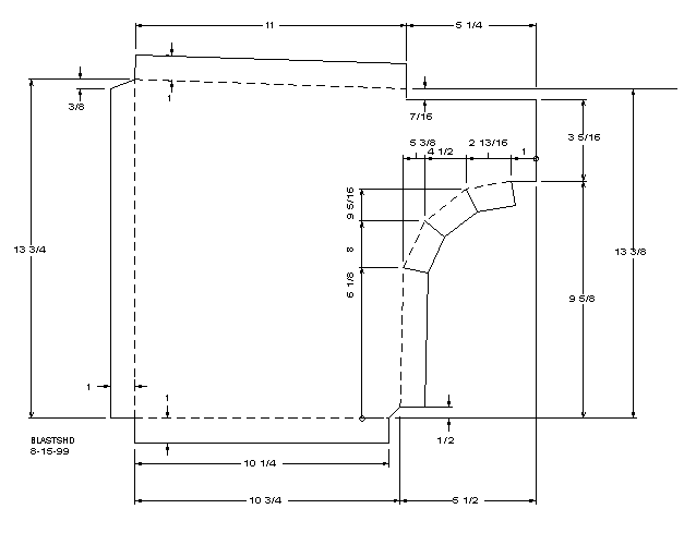 Dimensions of right and left panels