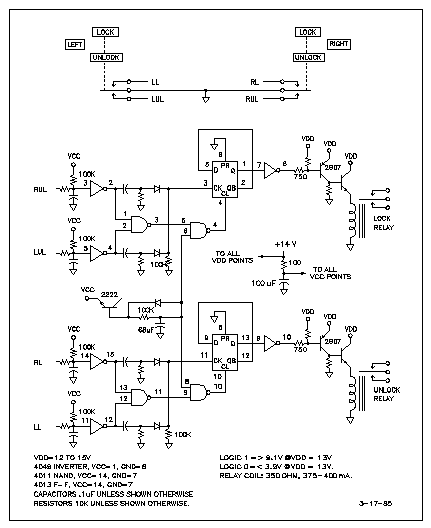 Fiero door lock schematic