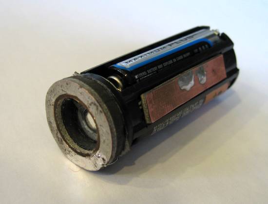 Modified battery holder