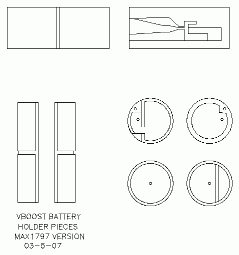 Battery holder pieces layout