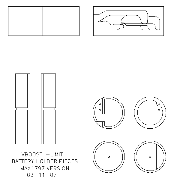 Battery holder pieces layout