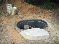 Tank in hole photo