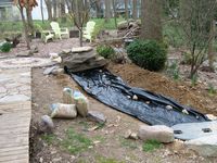 Stream test plastic sheeting photo