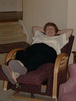 relaxed in recliner